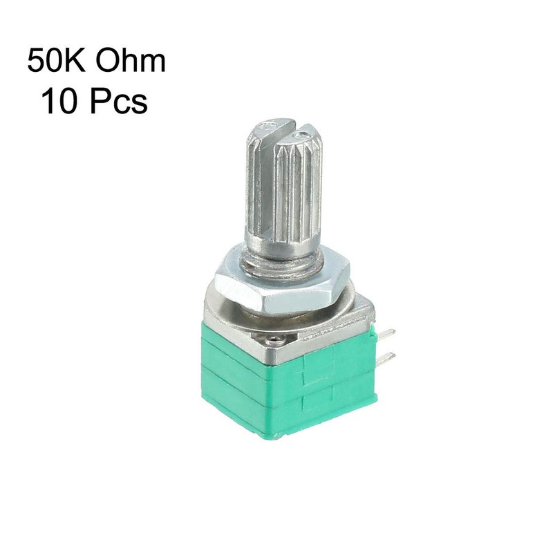 sourcing map RK097G 50K Ohm Variable Resistors Dual Turning Rotary