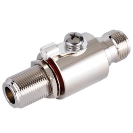 N Lightning Arrestor Female to Female Bulkhead DC-3GHz 90V Gas Tube Discharge 50 Ohm RFetomax N Type Coaxial Lightning Arrester