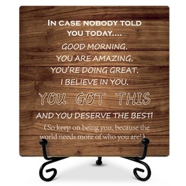 Inspirational Wooden Table Signs Office Desk Decor - I Believe In You, Motivational Gifts for Coworker Friends, Table Centerpieces Desk Decorations for Home Bedroom Living Room -mup32