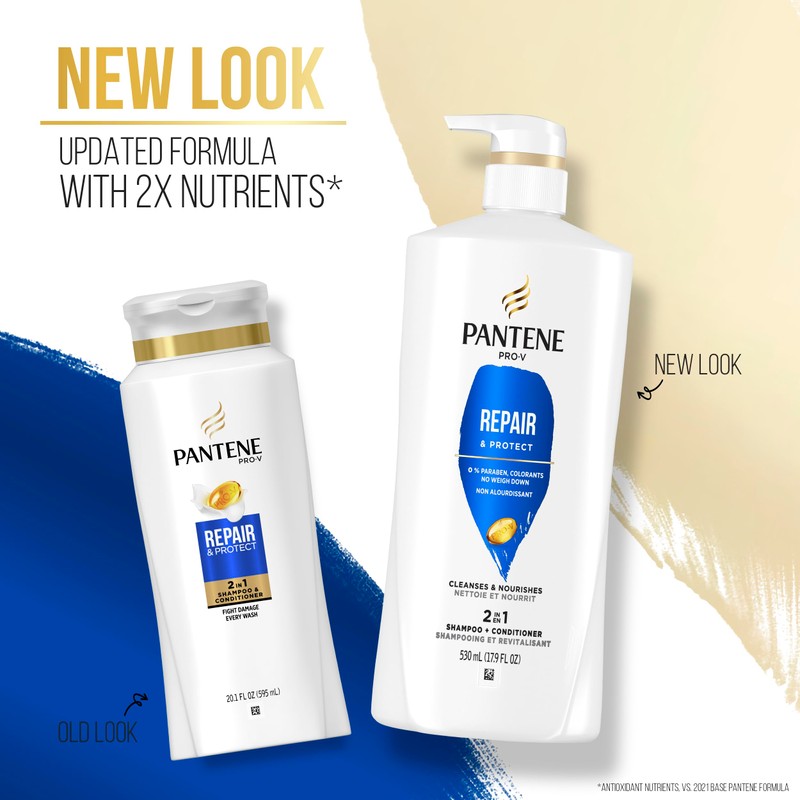 Pantene PRO-V Repair & Protect 2in1 Shampoo + Conditioner,17.9 oz/530