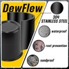 2Pcs 3.19" Stainless Trailer Wheel Center Caps, 3.6" H Matte