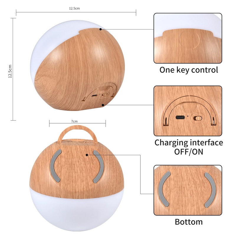 MIAROZ LED Bedside Lamp, Continuously Dimmable Table Lamp RGB Light,