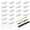 20 Pcs Adhesive Pencil Holders for Desk,White Silicone Pen &
