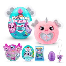 Rainbocorns ZURU Axolotlcorn Surprise (Flowy) Plush Collectable Toy for Girls Aged 3+