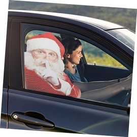 Mobestech Christmas Window Clings Car Auto Rear Sticker Merry Christmas Decorations for Car PVC Safe Xmas Sticker