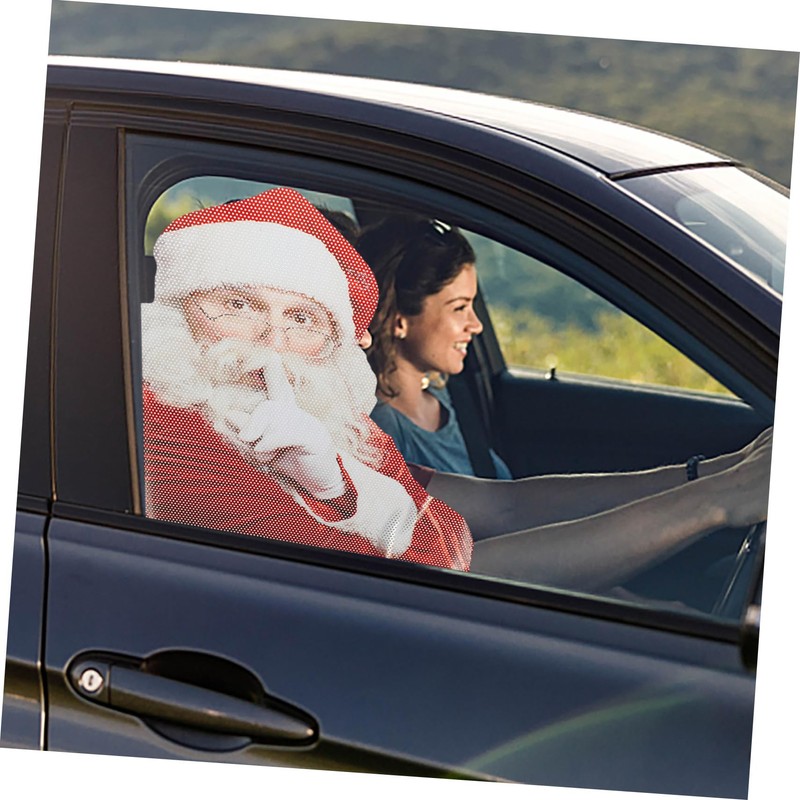 Mobestech Christmas Window Clings Car Auto Rear Sticker Merry Christmas