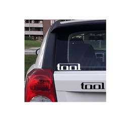 (03 Pack) Tool Band Vinyl Decals Stickers 7.5" (01 White + 01 Black) for Cars, Van, Trucks, Tool Boxes + 01 Golden Smiley Decal