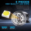 SJMYXCLW Pair LED Fog Lights for 2012-2021 Toyota Tacoma 4Runner