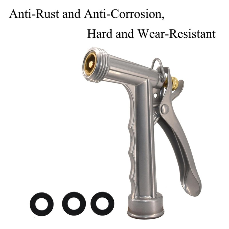 Supertool 4Pcs Metal Hose Nozzle 5.5in Pistol Grip Nozzle with