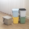 KADAX Waste Bin with Lid and Handle, Plastic Waste Bin,