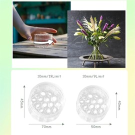 lohill Pack of 2 Hanataba Flower Holders, Transparent Spiral Ikebana Stem Holder, Spiral Stem Holder for Flowers, DIY Spiral Bouquet Stem Holder for Flowers, Spiral Bouquet Stem Holder