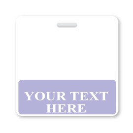 6 Pack - Custom Printed Horizontal ID Badge Buddies - Double Sided USA Printed Badge Buddy - Healthcare Badge Tag Backer - Waterproof, Spill Proof & Tear Resistant by Specialist ID (Lavender)