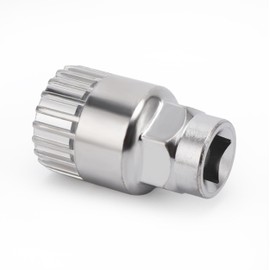 Yrlehoo Bicycle Bottom Bracket Remover, Tool Crank Puller Remover, 24mm Universal 20-Tooth Bottom Bracket, Bottom Bracket Wrench for Bottom Bearing, 1/2 Push Connections, Bicycle Bottom Bracket Wrench