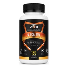 Suplemento Maca Negra Amarilla Y Pimienta De 180 Cáps A4h