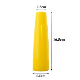 16CM/6.3Inch Tall Yellow Ceramic Bud Vase Conic Single Stem Vase Small Bud Decorative Floral Centerpiece for Home Wedding Office Decor (Flowers not Included)