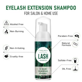 TWILASH BY DLY Lash Shampoo, Forest Scent - 2 Fl Oz / 60ml - Includes 2 Brushes for Cleansing Eyelash Extensions - For Professional Salon and Home Use