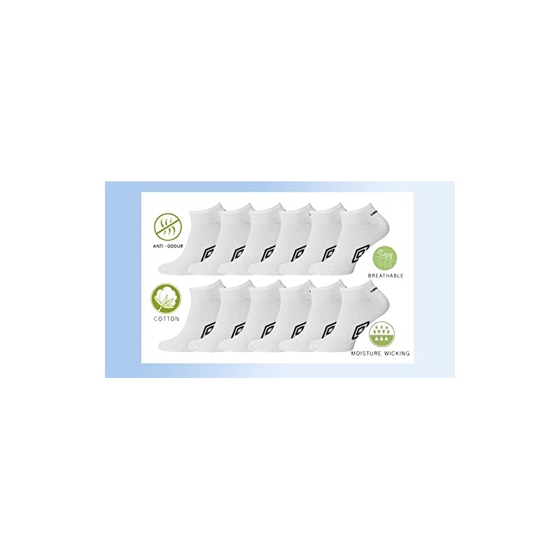 Umbro - 12 pairs Men's Sport Trainer Performance Socks -