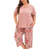 MUKVIK Plus Size Pajamas for Women Set, Womens Plus Size
