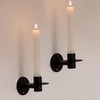 Set of 4 Candle Sconces Wall Decor Black Wall Candle