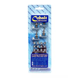 DCCconcepts DCC Concepts ~ Cobalt iP Analogue & Omega Switch Pack w/LEDs (GREEN) ~ DCP-CBSGR