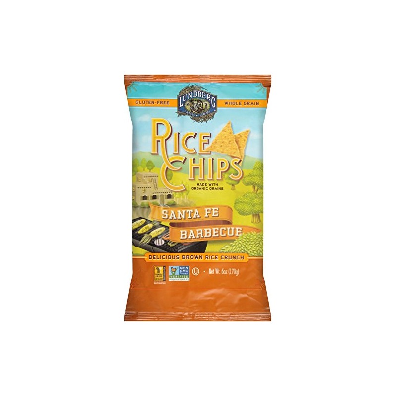 Lundberg Family Farms Rice Chips, Santa Fe Barbeque, 6 Ounce