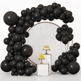 129PCS Black Balloons