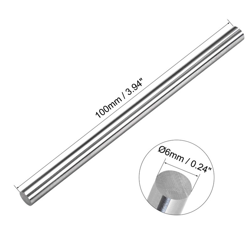sourcing map K30 Tungsten Steel Lathe Round Rod Solid Shaft
