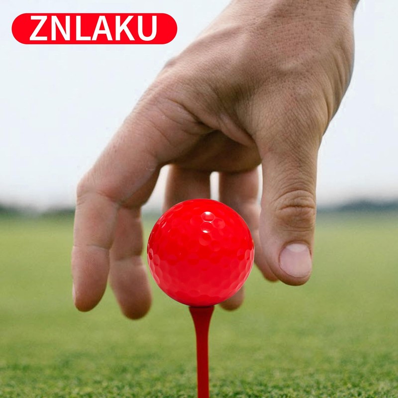 ZNLAKU Red Golf Balls, Red Golf Balls, 2-Piece Construction, Color,