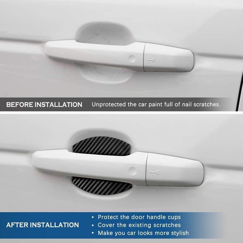 Auprite Magnetic Car Door Bowl Handle Protector, 4pcs Car Door