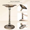 AISITIN Bird Bath Outdoor Polyresin Birdbath with 2.5W Solar Fountain