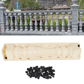 Gdrasuya10 1 Set Concrete Roman Column 27.6" Cement Roman Balustrades Molds Plastic Casting Mold Garden Pool Fence Decor Cement Railing Plaster DIY Concrete Front Rear Moulds Tool