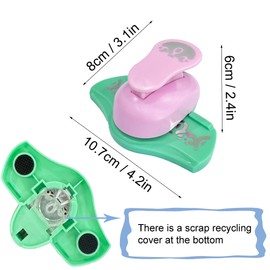 MIAO JIN Three Rings Craft Punch Hemming Punch Edge Paper Punch Hand Scrapbooking Edge Punch Fancy Border Punch Fancy Hole Punch DIY Art scrapbooks, Gift Cards, Wedding Cards, Decorations