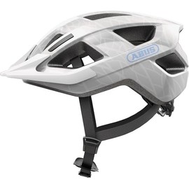 ABUS Aduro 3.0 LED Bike Helmet - sporty city Helmet in a stylish design for everyday and sporty Tours - with Rear Light - for Men and Women - Size S, white