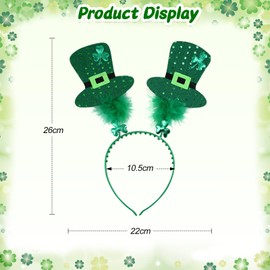 St Patricks Day Headband Hat St Patricks Day Accessories Headband Kids Girls Women Irish Green Headband Shamrock St Patrick's Day Headband Paddys Day Hair Accessories Irish Headband Boppers Headwear