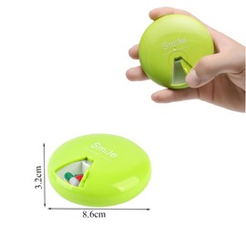 Tucireat Pill Box 4 Pieces Rotating Pill Box 7 Days Medication Box Round Pill Box Small Pill Box 7 Days Small Pill Box Weekly Box 7 Compartments Tablet Box 7 Days Pill Box