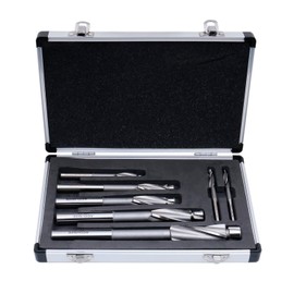 Accusize Industrial Tools 7 Pc'' H.S.S. Solid Capscrew Counterbore Set 3 Flute Straight Shank, 509S-0007