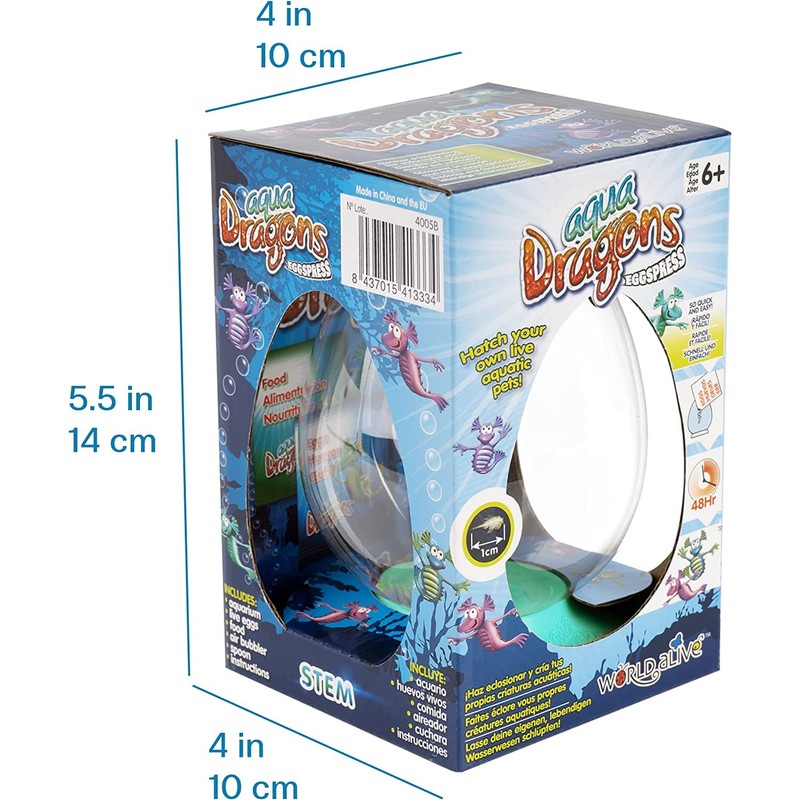 Aqua Dragons Underwater World Eggspress,Giocattolo educativo STEM,Set acquario,crescere un animale