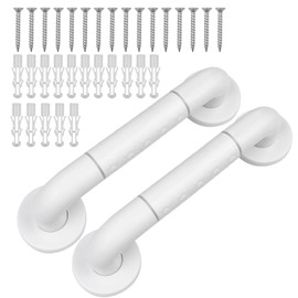 Sudnsadaks 2pcs Haltegriffe für Senioren, 30cm Dusche Rutschfeste Handgriff, Weiße Nylon-Sicherheitsgriffe, Badewannengriff Behinderten WC Duschgriff, Badewanne Einstiegshilfe