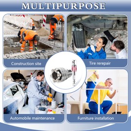 Upgraded Adjustable Universal Socket Wrench, Suitable for 10-19mm Hex Head Nuts and Bolts Driver Tool for 3/8" Power Drill and Ratchet Wrenches