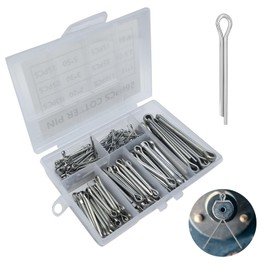 Pack of 260 Split Pin Assortment, Cotter Pin Set, Cotter Pin Assortment Stainless Steel, Splint Safety Cotter Pin M1 M2 M2.5 M3 M4 M5, for Cars, Motorhomes, Garden Tools