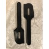 Tupperware 2 Tupperware Classic Black Slotted Spatulas 9” Paddle Scraper