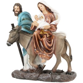 Cannan La Huida 14" Jose, Maria Y Jesus Huyen a Egipto Religious Figure The Flight into Egypt: Mary, Joseph and Jesus