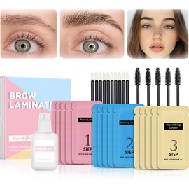 Brow Lamination Kit For Natural Trendy Shaping Brow DIY Eyebrow Lamination Kit Professional Brow Lift Kit Fuller Thicker Brows for 6 Weeks,Vegan Cruelty-free Long Lasting Results,Includes Instruction
