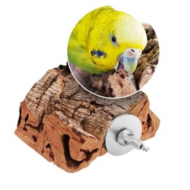 Vogelgaleria® Set of 5 Cork Birds Cork Budgies Cork Seat Board Cork Nibble Rope Cork Pickstone Cork Perch Wild Apple Seat Board