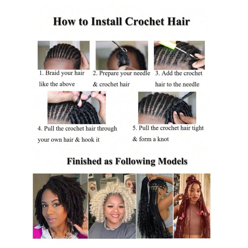 Generic Extensiones de cabello Afro Twist, preseparadas, elásticas y elásticas