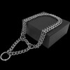 Silver Dog Chain Collar Metal Martingale Anti Chew Training Collars