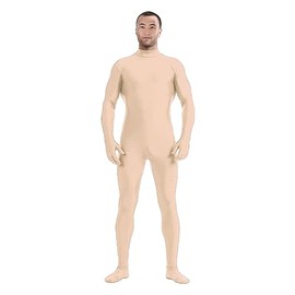 Aniler Men's and Women's Spandex Zentai Suit Adult Without Hood Full Body Costume Stretch Bodysuit (Small, Nude)