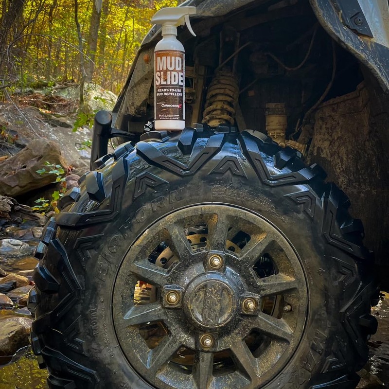 Mud Slide Ready-to-use Mud Repellent Spray for mud Racers, Off-Road,