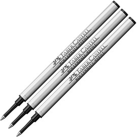 Faber-Castell 148712 – Refill Rollerball Pen Basic (Pack of 3, Black)
