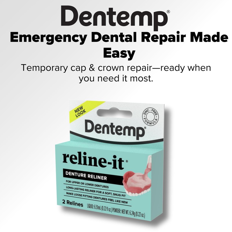 Dentemp Denture Reline Kit - Advanced Formula Reline It Denture